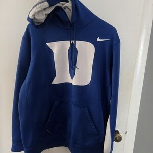 Nike Blue and White Sweatshirt
